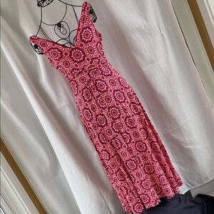 Boden Pink Sunburst Midi Dress